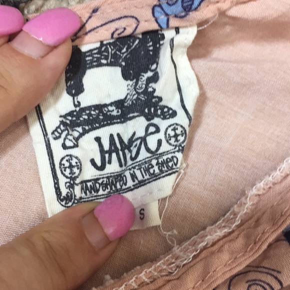 Jaase Peach Floral Bell Sleeve V-Neck Flowy Dress - Picture 7 of 7